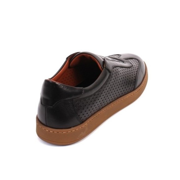 Roberto Serpentini 57130b Black Leather Streetch Sneakers Shoes main image 6